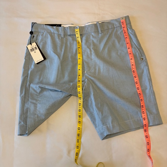 RLX Ralph Lauren Tailored Fit Light Blue Flat Front Golf Shorts NWT- Size 34 - Picture 3 of 6